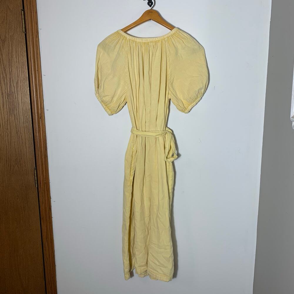 Faherty Soft Yellow Button-Front Mini Dress - Picture 5 of 5